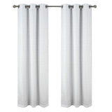 RT Designer Collection Barnet Jacquard 2 Pack Luxurious Modern Design Curtain Panel 36" x 84" Charcoal