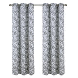 RT Designer Collection Brent Jacquard 2 Pack Luxurious Modern Design Curtain Panel 36" x 84" Silver