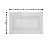 Perthshire Platinum Collection Beautiful Cotton Bath Rug Features Classic Racetrack Design Rug 17" X 24" Ivory