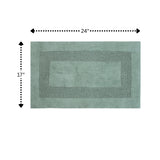 Perthshire Platinum Collection Beautiful Cotton Bath Rug Features Classic Racetrack Design Rug 17" X 24" Sage