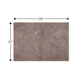 Sculptured Chain Design Anti-Skid Cotton Bath Rug 17" x 24" Stone by Castle Hill London