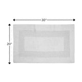 Perthshire Platinum Collection Cotton Racetrack Design Skid Resistant Comfortable Absorbent Bath Rug