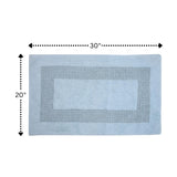Perthshire Platinum Collection Cotton Racetrack Design Skid Resistant Comfortable Absorbent Bath Rug