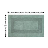 Perthshire Platinum Collection Cotton Racetrack Design Skid Resistant Comfortable Absorbent Bath Rug