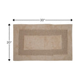 Perthshire Platinum Collection Cotton Racetrack Design Skid Resistant Comfortable Absorbent Bath Rug