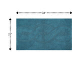 Chain Anti Skid Back Cotton Bath Rug 21" x 34" Aqua by Perthshire Platinum Collection