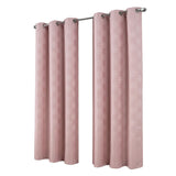 RT Designers Collection Celeste Shimmer Jacquard Polyester Grommet 2 Pack Window Curtain Panel Set 36" x 84" Blush