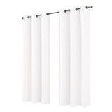 RT Designers Collection Celeste Shimmer Jacquard Polyester Grommet 2 Pack Window Curtain Panel Set 36" x 84" White