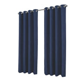 RT Designer Collection Cassi Shimmer Jacquard 2 Pack Grommet Curtain Panel Pair 36" x 84" Navy Blue