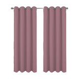 RT Designer Collection Cindy Textured 2 Pack Grommet Curtain Panel 36" x 84" Rose
