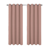 RT Designer Collection Cindy Textured 2 Pack Grommet Curtain Panel 36" x 84" Taupe