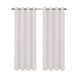 RT Designer Collection Cindy Textured 2 Pack Grommet Curtain Panel 36" x 84" White