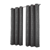 RT Designer Collection Jasper Lurex Jacquard 2 Pack Grommet Curtain Panel 36" x 84" Black