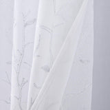 RT Designers Collection Lucia Embroidery Doily Grommet Sheer Curtain Panel Pair White