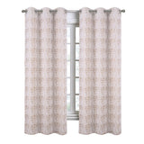 RT Designers Collection Luca Jacquard Grommet Curtain Panel Pair 36" x 84" Chocolate