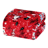 Plazatex Red Santa Micro plush Decorative All Season Red Color 50" X 60" Throw Blanket