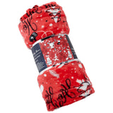 Plazatex Red Santa Micro plush Decorative All Season Red Color 50" X 60" Throw Blanket
