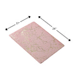 RT Designers Collection Galactic Rabbit Fur Premium Foam Rug 17" x 24" Blush with Gold Foil
