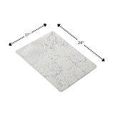 RT Designers Collection Galactic Rabbit Fur Premium Foam Rug 17" x 24" White with Silver Foil