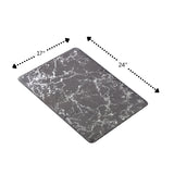 RT Designers Collection Galactic Rabbit Fur Premium Foam Rug 17" x 24" Charcoal with Silver Foil