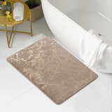 RT Designers Collection Galactic Rabbit Fur Premium Foam Rug 17" x 24" Taupe with Gold Foil