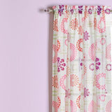 Saturday Knight Ltd Dream High Quality Lavender Printed And Stylized Window Panel With 1.5" Rod Pocket - 58x63", Coral Pink