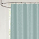 RT Designer Collection Bliss Waffle Shower Curtain 70" x 72" Blue