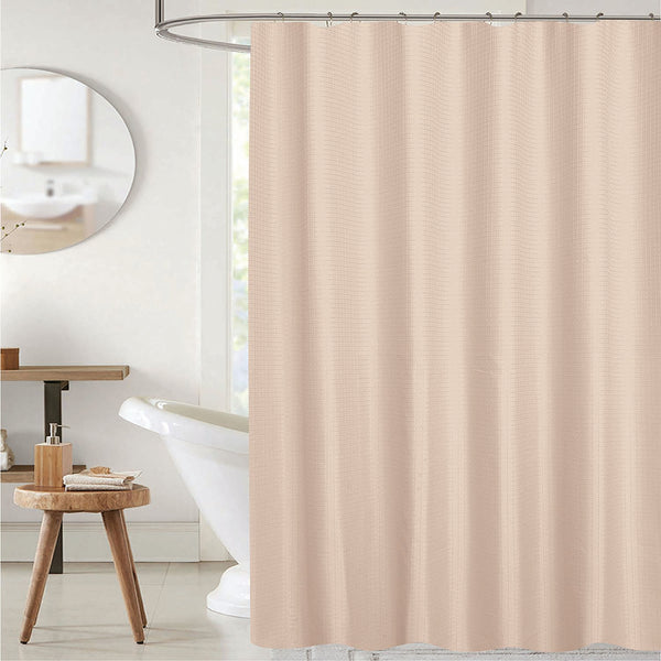RT Designer Collection Bliss Waffle Shower Curtain 70" x 72" Blush