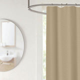 RT Designer Collection Bliss Waffle Shower Curtain 70" x 72" Taupe