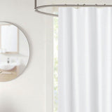 RT Designer Collection Bliss Waffle Shower Curtain 70" x 72" White