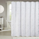 RT Designers Collection Christmas Trucks Foil Shower Curtain 70" x 72" White/Silver