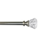 Versailles Scencillo Tulip Steel Heavy Duty Curtain Rod Set for Windows Brushed Nickel