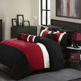 Chic Home Serenity 10 Piece Comforter Bed In A Bag Set Red