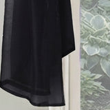 Celine Sheer 55 x 216 in. Sheer Curtain Scarf Valance Black
