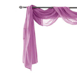 Olivia Gray Celine Decorative Sheer Curtain Scarf for Bedroom, Kitchen, Living Room, Dining Room & More - Machine Washable Sheer Curtain Drape Scarf - 55-inch x 216-inch