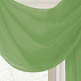 Celine Sheer 55 x 216 in. Sheer Curtain Scarf Valance Sage