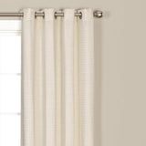 Saturday Knight Ltd Sacai Geometric Woven Jacquard Window Grommet Panel - Natural