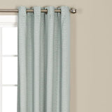 Saturday Knight Ltd Sacai Geometric Woven Jacquard Window Grommet Panel - Aqua