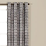 Saturday Knight Ltd Sacai Geometric Woven Jacquard Window Grommet Panel - , Charcoal