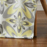 Oliva Gray Nora Printed Flannel Throw - 50x60" Yellow