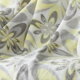 Oliva Gray Nora Printed Flannel Throw - 50x60" Yellow