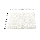 Saturday Knight Ltd Jacobean Trail Shag Effect With Tufts Classic Bath Rug - 20x30", White