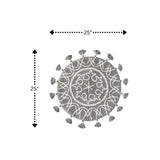 SKL Home Saturday Knight Ltd Medallia Visually Appealing 2-Tone Medallion Design - Gray