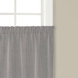 Saturday Knight Ltd Nelson Versatile Tailored Window Tier - 2 Piece - Silver