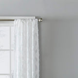 Saturday Knight Ltd Edge Diamond Shaped Window Panel With 1.5" Rod Pocket - White