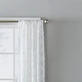 Saturday Knight Ltd Edge Diamond Shaped Window Panel With 1.5" Rod Pocket - White