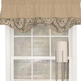 RLF Home Rosie Corded Cornice 100% Cotton with Fully Lined 3" Rod Pocket Valnance for Windows 50" x 17" Pink