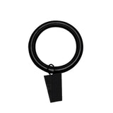 Versailles Silent Glide Nylon Lined Clip Rings for 7/8" - 1" Rod 7 Pieces Black