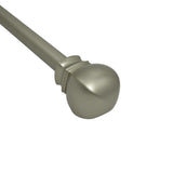 Versailles Vogue Steel Heavy Duty Curtain Rod Set for Windows with Ball Finial Pewter