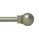 Versailles Vogue Steel Heavy Duty Curtain Rod Set for Windows with Ball Finial Pewter